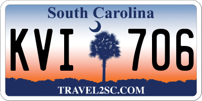 SC license plate KVI706