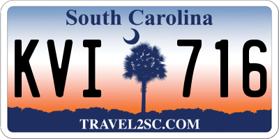 SC license plate KVI716