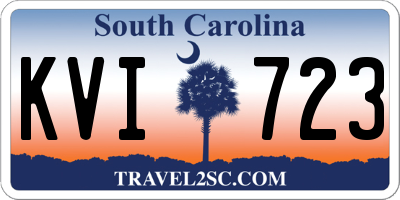 SC license plate KVI723