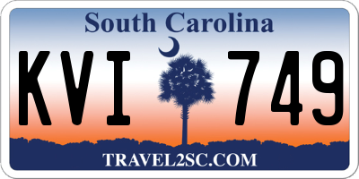 SC license plate KVI749