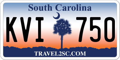 SC license plate KVI750