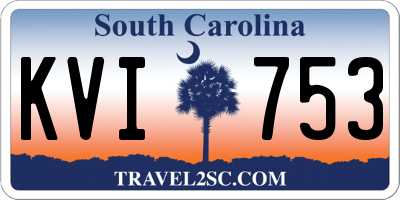 SC license plate KVI753
