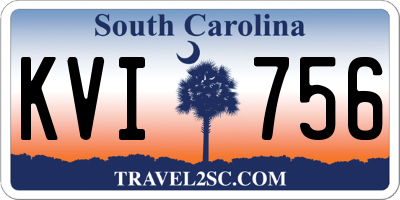 SC license plate KVI756
