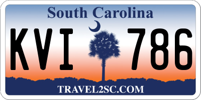 SC license plate KVI786