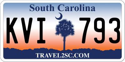 SC license plate KVI793