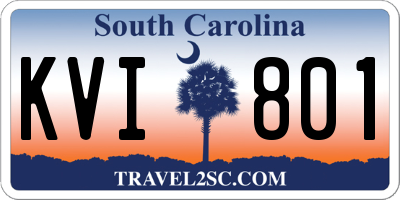 SC license plate KVI801