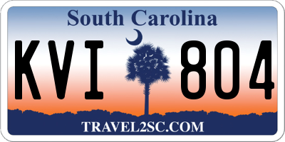 SC license plate KVI804