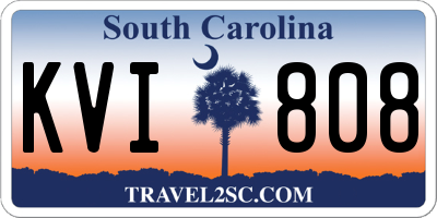 SC license plate KVI808