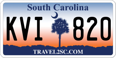 SC license plate KVI820