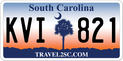 SC license plate KVI821