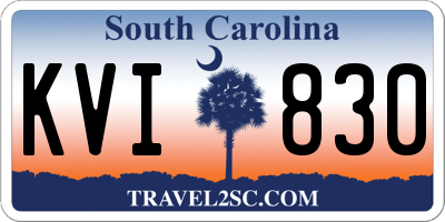 SC license plate KVI830