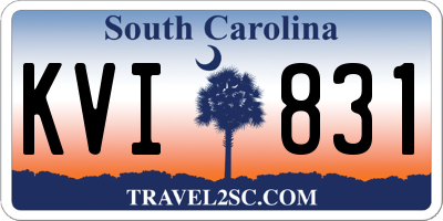 SC license plate KVI831