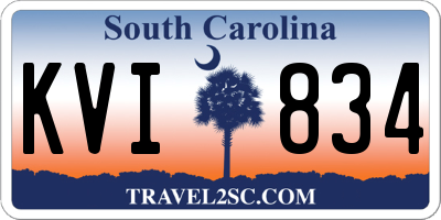 SC license plate KVI834
