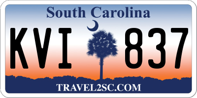 SC license plate KVI837