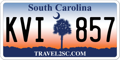 SC license plate KVI857