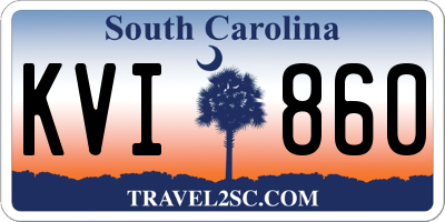 SC license plate KVI860