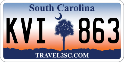 SC license plate KVI863