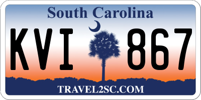 SC license plate KVI867