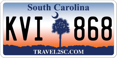 SC license plate KVI868