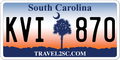 SC license plate KVI870
