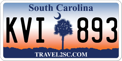SC license plate KVI893