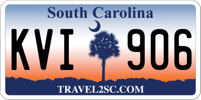 SC license plate KVI906