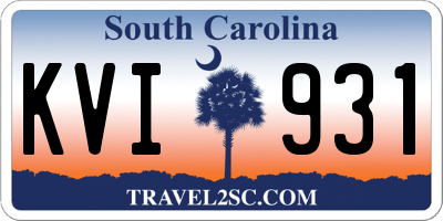 SC license plate KVI931
