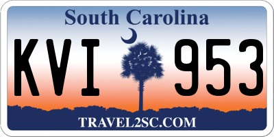 SC license plate KVI953