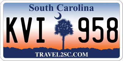 SC license plate KVI958
