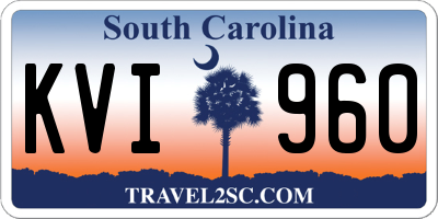SC license plate KVI960