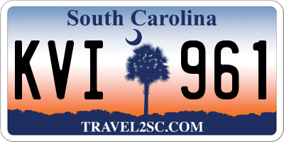 SC license plate KVI961
