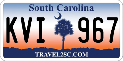 SC license plate KVI967