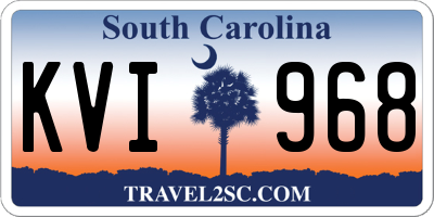 SC license plate KVI968