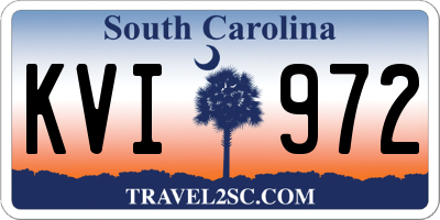 SC license plate KVI972