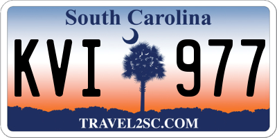 SC license plate KVI977