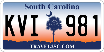 SC license plate KVI981
