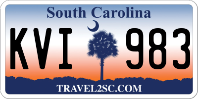 SC license plate KVI983