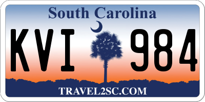 SC license plate KVI984