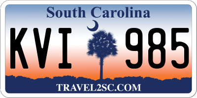 SC license plate KVI985