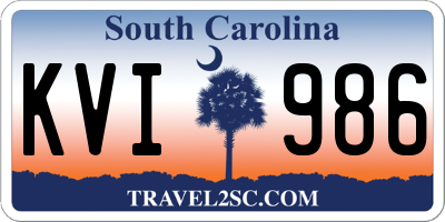 SC license plate KVI986