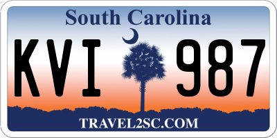 SC license plate KVI987