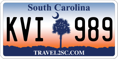 SC license plate KVI989