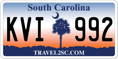 SC license plate KVI992