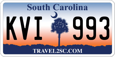 SC license plate KVI993