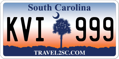 SC license plate KVI999