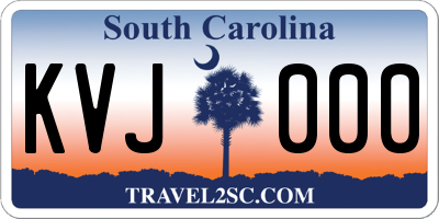 SC license plate KVJ000