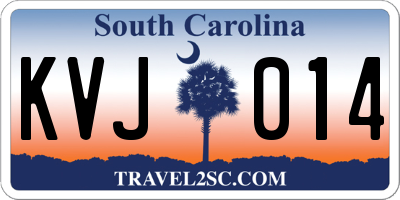 SC license plate KVJ014