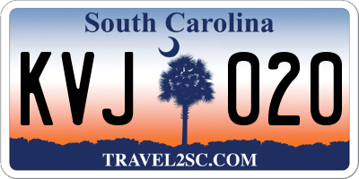 SC license plate KVJ020