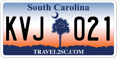 SC license plate KVJ021