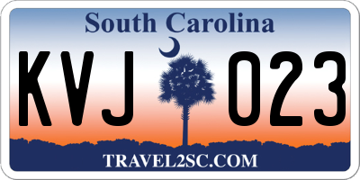 SC license plate KVJ023